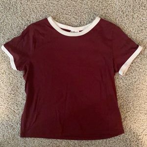 DIVIDED maroon t-shirt